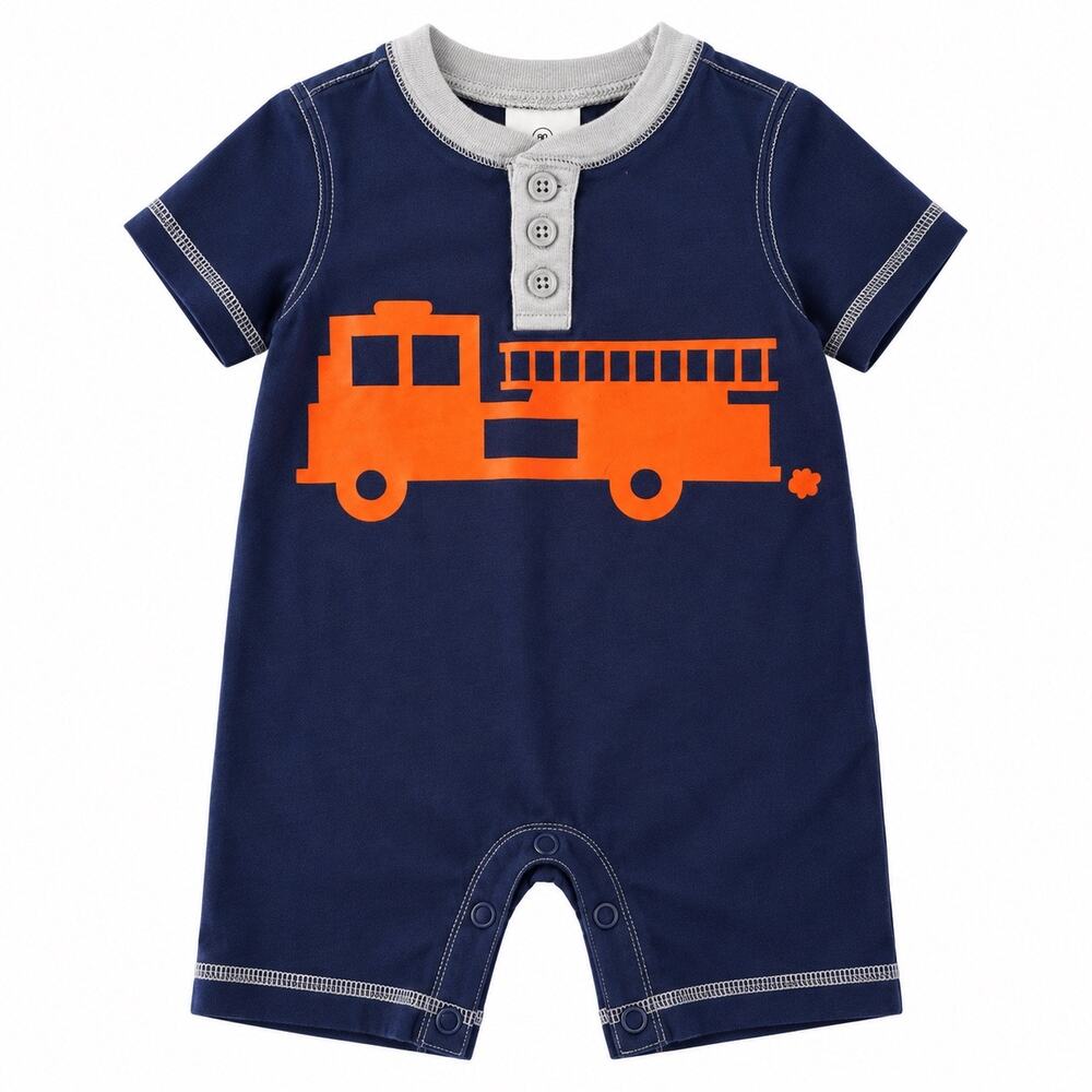 Hanna Andersson Fire Truck Romper - Size 80 (12-18M)